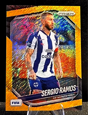 2025-26 Panini Prizm FIFA  Sergio Ramos  Gold Shimmer FOTL  /3  CF Monterrey  