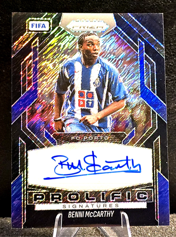 2025-26 PANINI FIFA PRIZM  Benni McCarthy  BLACK SHIMMER  PROLIFIC AUTO  1/1  Porto