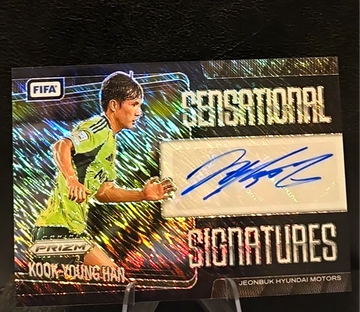 2025-26 Panini Prizm FIFA  Kook Young Han  BLACK SHIMMER FOTL  AUTO  1/1  Jeobuk 