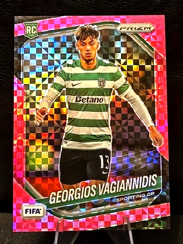 2025-26 Panini Prizm Fifa  Georgios Vagiannidis  RC  Pink Power  /75  Sporting CP 