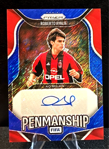 2025-26 Panini Prizm FIFA  Roberto Ayala  BLUE SHIMMER FOTL SSP  Auto  AC Milan