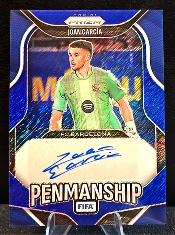 2025-26 Panini Prizm FIFA  Joan Garcia  Auto  Blue Shimmer FOTL  SSP  FC Bacelona 