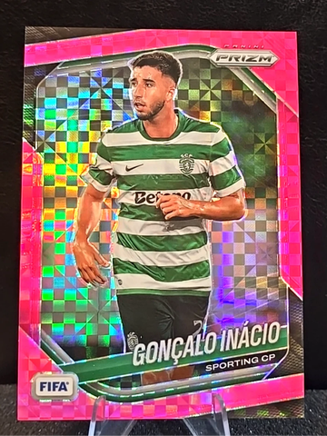 2025-26 Panini Prizm FIFA #282  Goncalo Inacio  Pink Power Prizm  /75  Sporting CP