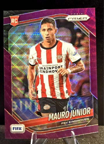 2025-26 Panini Prizm FIFA  MAURO JUNIOR  Purple Wave  /49  RC  PSV Rookie