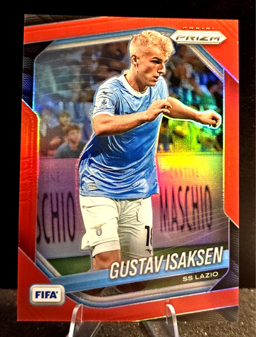 2025-26 Panini Prizm FIFA #121  Gustav Isaksen  Red Prizm  /149  SS Lazio 