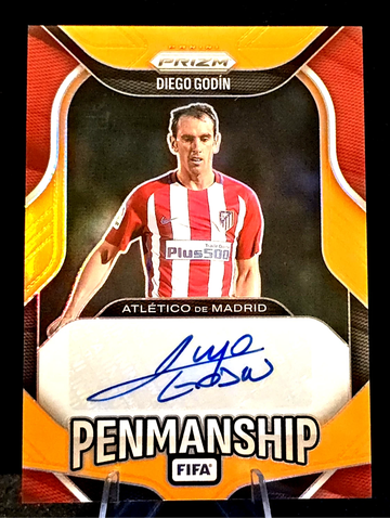Diego Godin  2025-26 Panini Prizm FIFA  Penmanship Auto  Orange Prizm  /25  Atletico 
