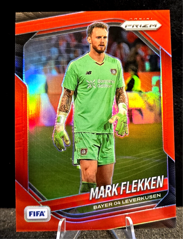 2025-26 Prizm FIFA  Mark Flekken  Red Prizm  /149  Leverkusen 