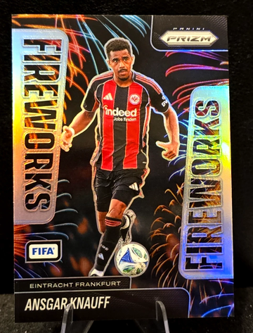 2025-26 Panini Prizm FIFA  Ansgar Knauff  Silver Prizm Fireworks  Frankfurt  