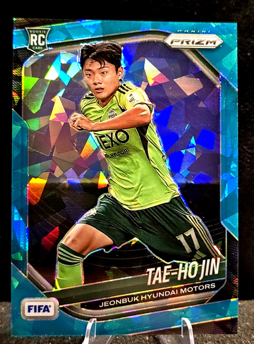 Panini Prizm FIFA Soccer 2025-26  Tae-Ho Jin  Jeonbuk Hyundai #202  Teal Ice  /99