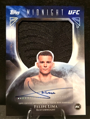 FELIPE LIMA  ROOKIE RELIC AUTO  2026 TOPPS MIDNIGHT UFC #RRA-FL  FIGHTER WORN