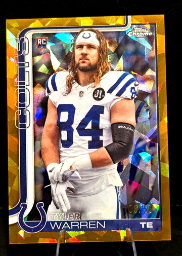 TYLER WARREN  2025 TOPPS CHROME SAPPHIRE  GOLD  /50  IMAGE VARIATION   #346 Colts