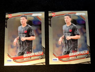 (2) 2025-26 Panini PRIZM FIFA  Ibrahim Maza  Rookie RC #236  Bayer Leverkusen