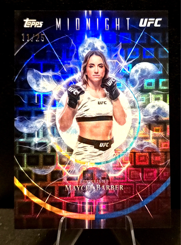 2026 Topps UFC Midnight #LA-17  Maycee Barber  Lunar Apex  Moonrise Pandora  /25 