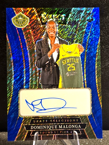 2025 Select WNBA  Dominique Malonga  Draft Selections  Blue shimmer  Auto  /13  FOTL  Storm