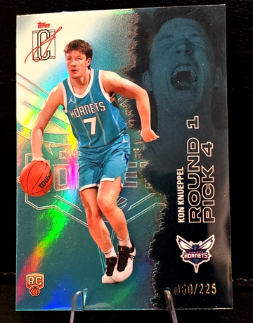 2025-26 Topps Signature Class  RC  Kon Knueppel  Teal Refractor  /225  Hornets Color Match  