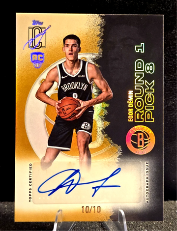 2025-26 Topps Signature  Egor Demin  Rookie Class Auto  BLACK GOLD  10/10  NETS RC