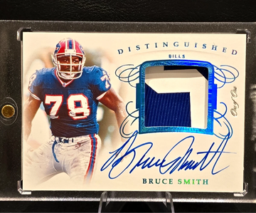 2019 Flawless  Bruce Smith  Worn/Used  Patch Auto  On Card Autograph  1/1  Bills