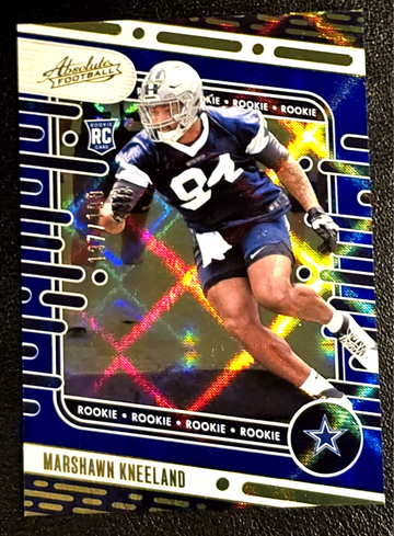 2024 Panini Absolute  Rookies  Blue Diamonds  /199  Marshawn Kneeland  RC Cowboys