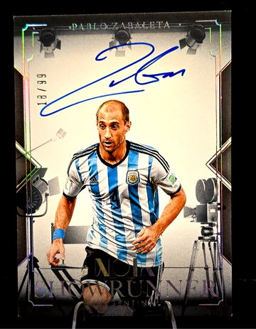 2025-26 Panini Noir FIFA  Pablo Zabaleta  Showrunner  On card Auto  /99  Argentina