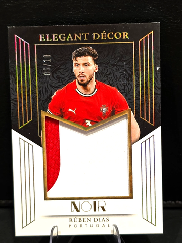 2025-26 Noir Fifa World Cup  Ruben Dias  Elegant Decor Patch  GOLD  /10  Portugal