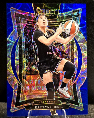 2025 Panini Select WNBA #74  Kaitlyn Chen  Blue Scope Prizm  Rookie  /199  Valkyries