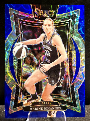 2025 Panini Select WNBA  MARINE JOHANNES  Blue Scope Concourse  /199  #88  Liberty