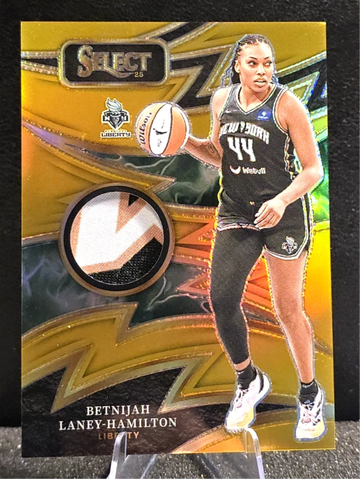 2025 Panini Select WNBA  Betnijah Laney Hamilton  Gold  Sparks  Patch  10/10  Liberty