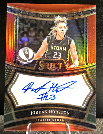 Jordan Horston  2025 Panini Select WNBA  Red Prizm  Auto  /99  #SG-JH  Storm