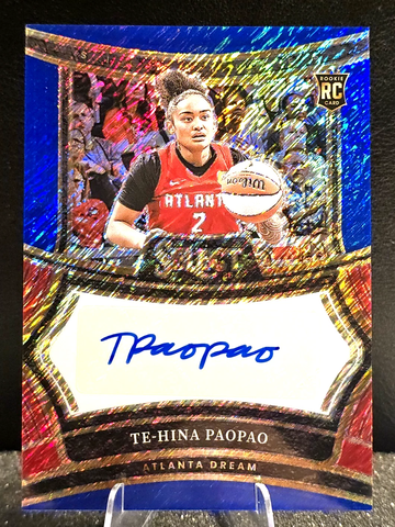 2025 Panini Select WNBA  Te-Hina Paopao  BLUE SHIMMER  AUTO  /13  RC  DREAM Rookie
