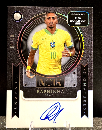 2025-26 Panini Noir  FIFA Road to World Cup  Raphinha  Brazil  Snapshot  Auto  /99