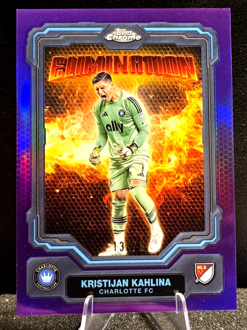 2025 Topps Chrome MLS  Kristijan Kahlina  Elimination  PURPLE  /75  EL-8  Charlotte FC