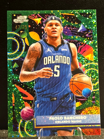 2025-26 Topps Cosmic Chrome  Paolo Banchero  Green Dust  /75  Orlando Magic