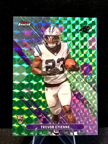 2025 Topps Finest  Trevor Etienne #19   Green Geometric  /75  (RC) Panthers