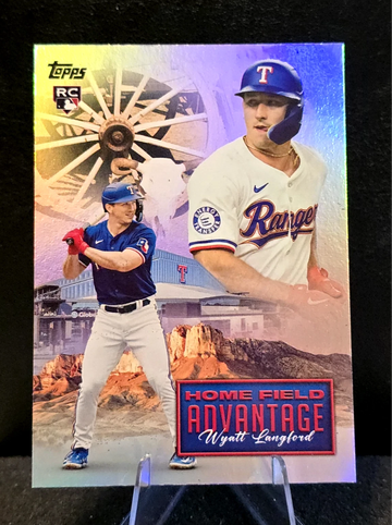Topps 2024 Update Series  Home Field Advantage  RC  Wyatt Langford  Rangers #HFA-24