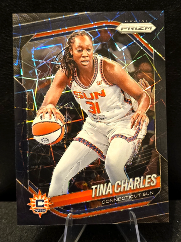 2025 Panini WNBA Prizm  Tina Charles #3  Black Velocity  /39  Connecticut Sun