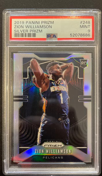 2019 Zion Williamson Panini Prizm Silver Rookie PSA 9