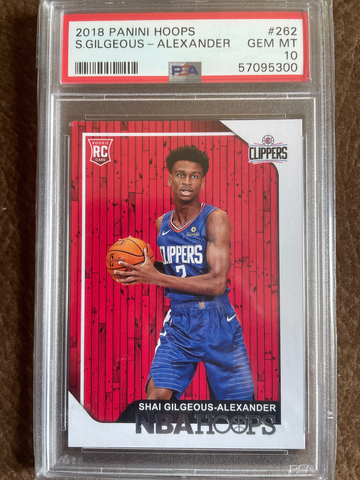 2018 Shai Gilgeous Alexander Panini Hoops PSA 10 