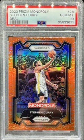 2023-24 Panini Prizm Monopoly Stephen Curry Deal SSP PSA 10 #28 POP 10