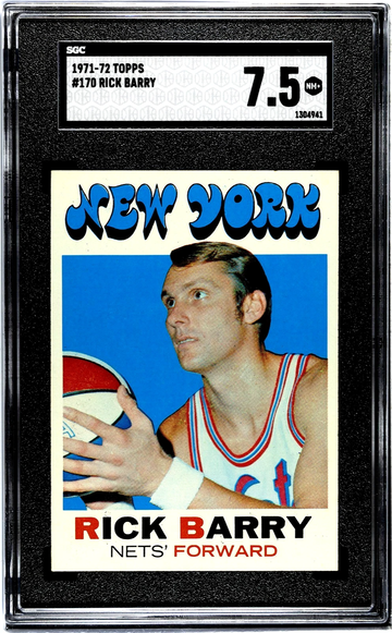 Rick Barry Rookie Card 1971 Topps #170 New York Knicks RC HOF NM+ SGC 7 8 7.5