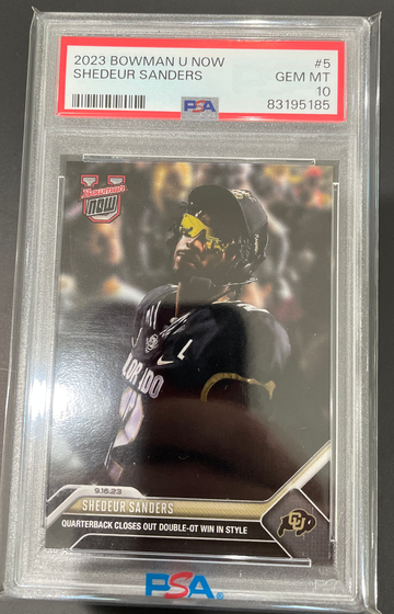 2023 Topps Now Shedeur Sanders 1st Colorado Card PSA 10