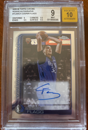 2025-26 Topps Chrome Auto Cooper Flagg Rookie RC BGS 9
