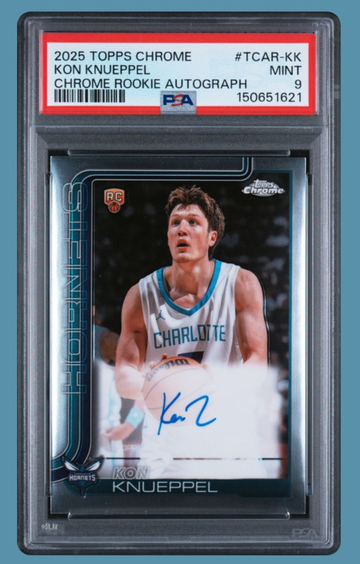 2025 Topps Chrome Kon Knueppel Rookie Autograph PSA 9 MINT RC #TCAR-KK Hornets🔥