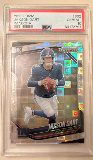 2025 Panini Prizm Jaxson Dart #332 Pandora /400 Rookie RC PSA 10 GEM MT