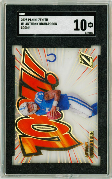 Anthony Richardson 2023 Panini Zenith Zoom SSP Rookie Card SGC 10 Gem Mint POP 1