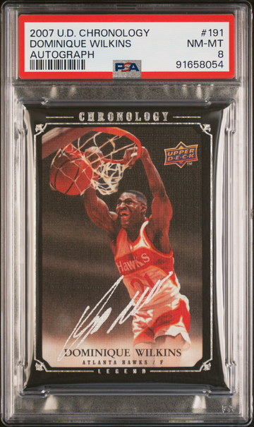Dominique Wilkins 2007-08 Upper Deck Chronology Autograph /99 PSA 8