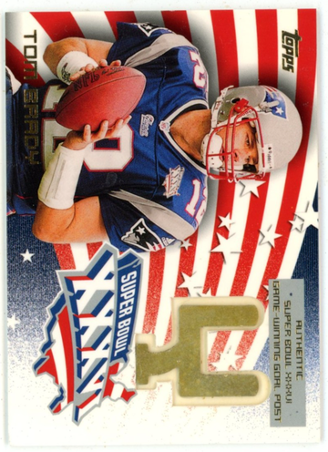 Tom Brady 2002 Topps XXXVI Super Bowl Goal Post Relic
