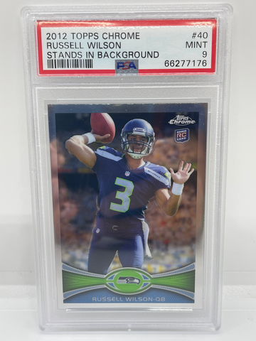 Russell Wilson ‘12 Topps Chrome Football Rookie Card PSA 9