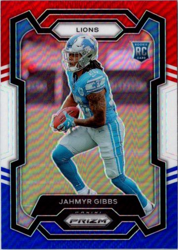 2023 Panini Prizm - Rookies Jahmyr Gibbs #331 Red White & Blue Prizm (RC)