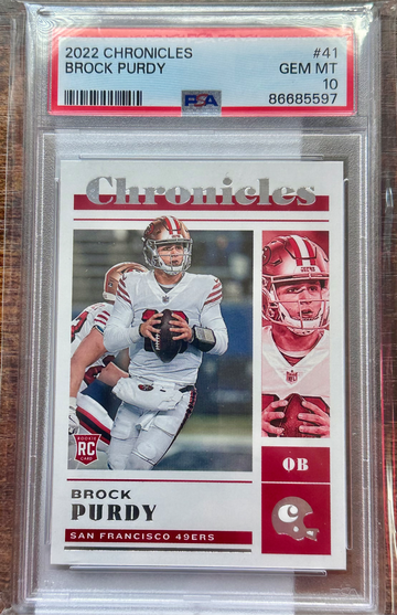 2022 Panini Chronicles Brock Purdy Rookie PSA 10