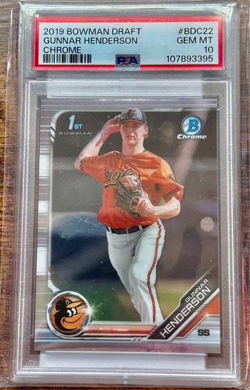 2019 Bowman Draft Gunnar Henderson Chrome PSA 10